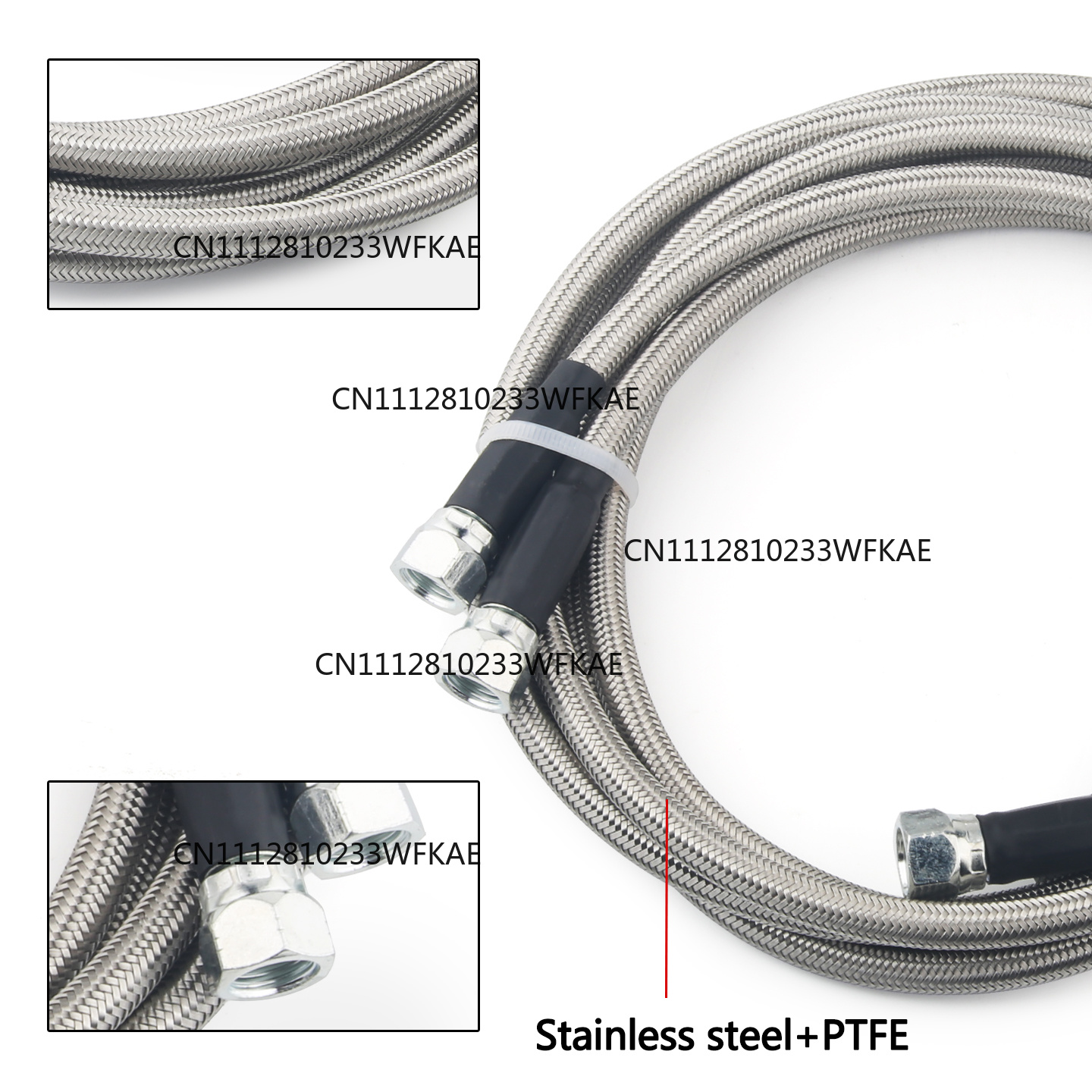 Braided Line - Kit Selang Pendingin Transmisi PTFE Berlapis
